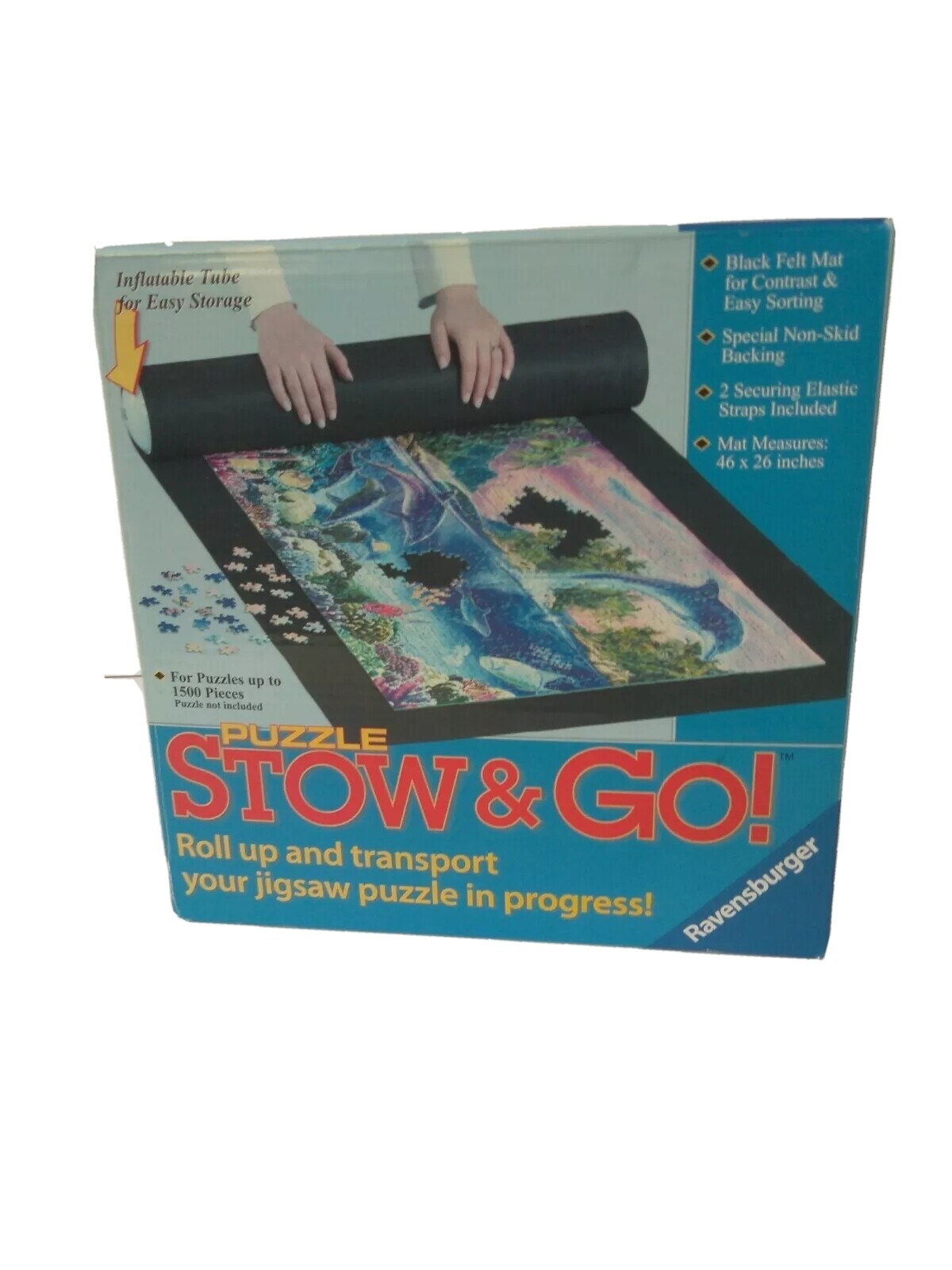 Ravensburger Puzzle Stow and Go Storage System Rollup Mat 46”X26”
