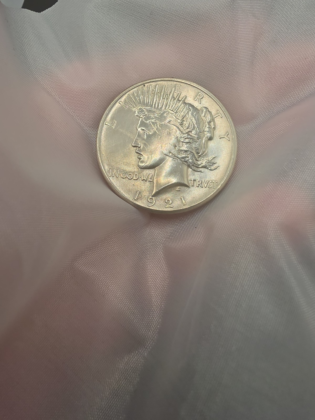 1921 high relief peace dollar LUSTER!!