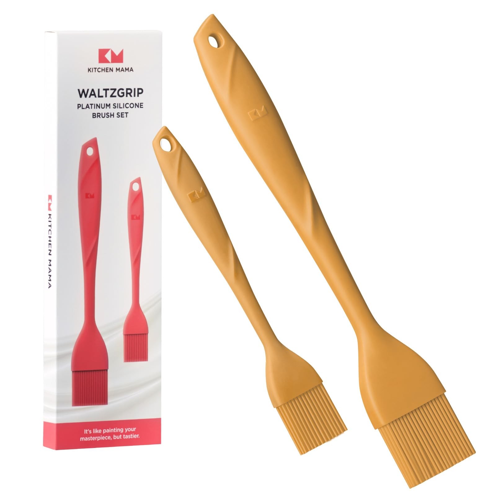 WaltzGrip Platinum Silicone Basting Pastry Brush: Set of 2 Heat-Resistant Bru...