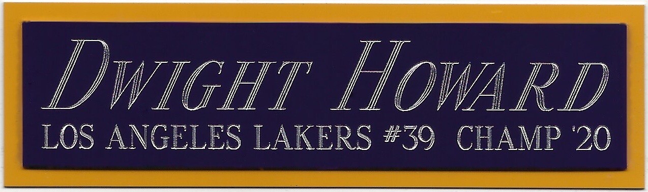 ALEX CARUSO LA LAKERS NAMEPLATE AUTOGRAPHED Signed Basketball-JERSEY-PHOTO-FLOOR