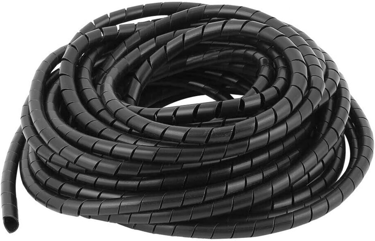 Spiral Cable Wrap - 20 Ft 1/2" Spiral Wire Wrap Cord Covers Bundle Sleeve Hose