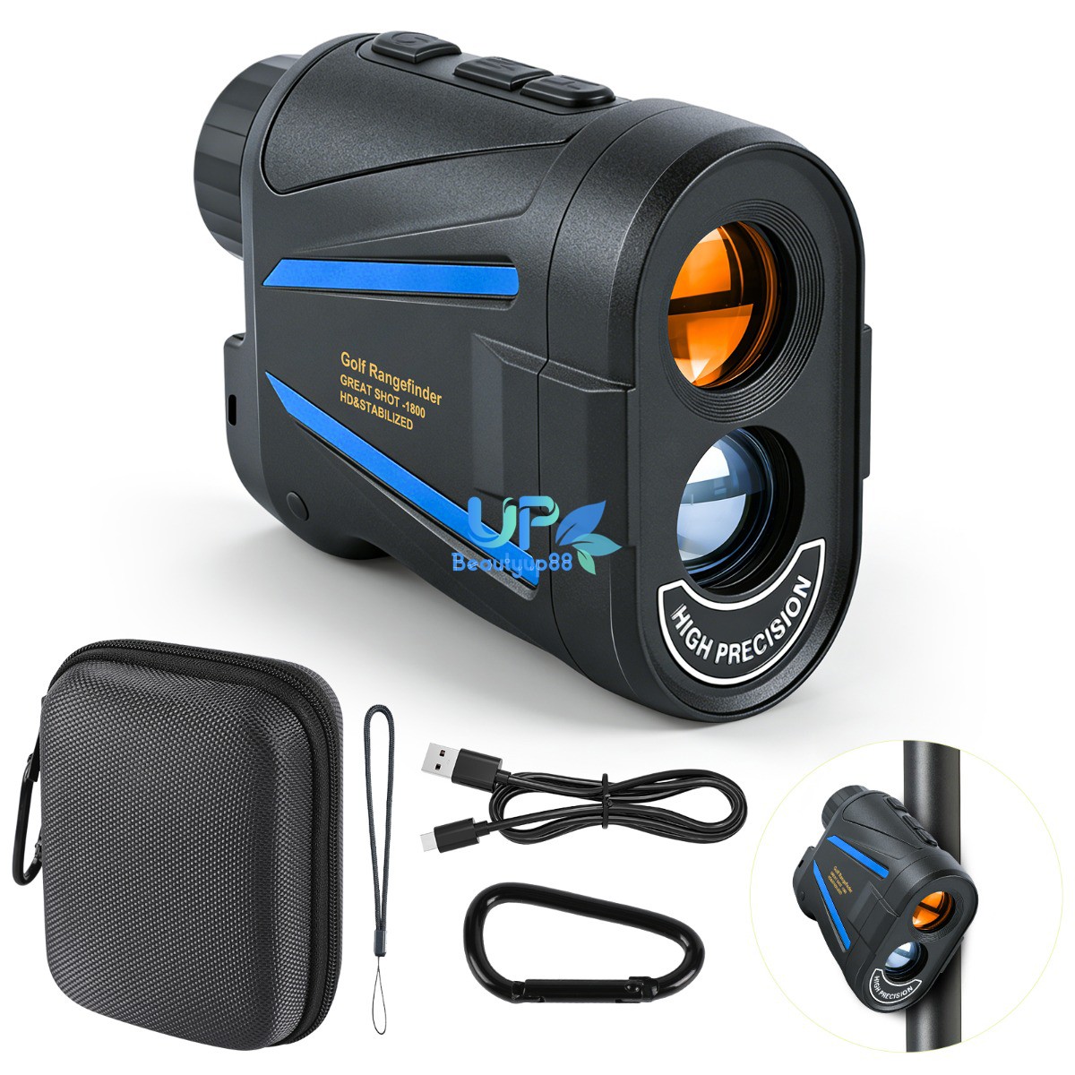 2187 Yards Laser Range Finder 6X Zoom Golf Rangefinder with Slope Rechargeable