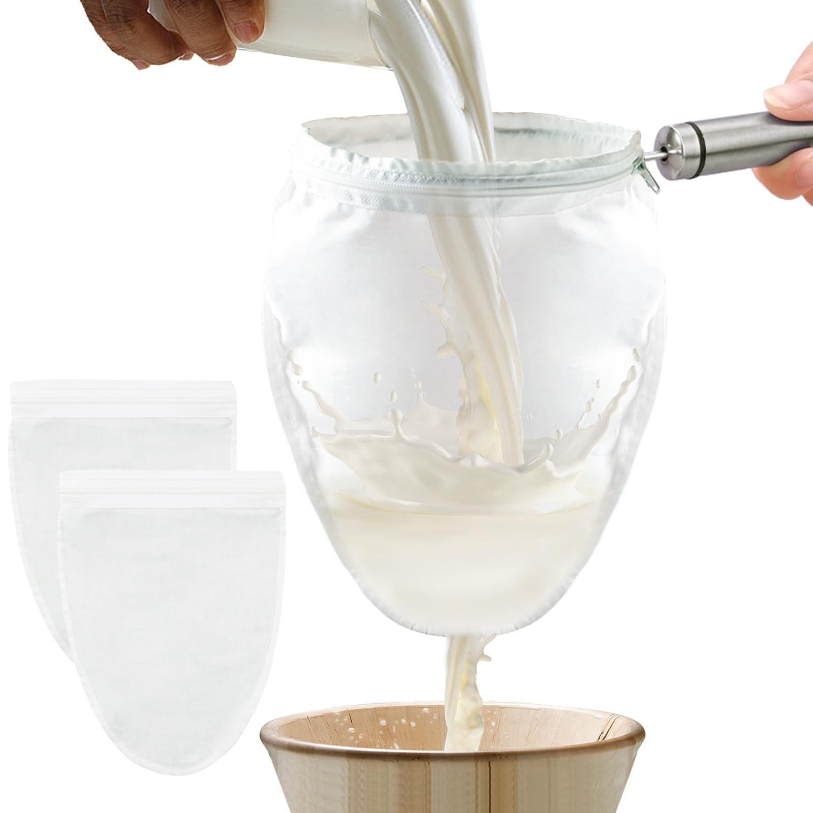 FATCAT Fine Mesh Cheese Cloth, Fine Mesh Strainer Bags, Nut Milk Bag S | Nut ...