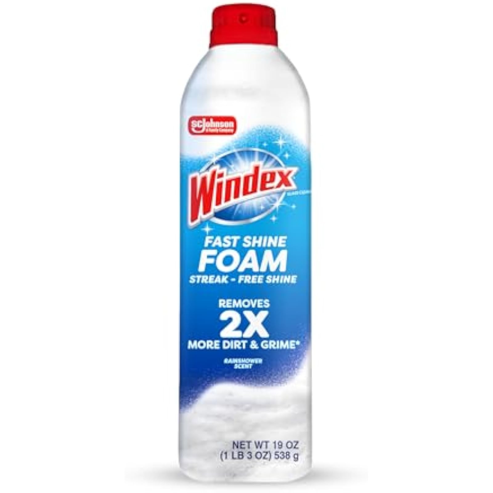 Windex Fast Shine Foam Glass Cleaner, No-Drip Windows, Doors, Mirrors &...