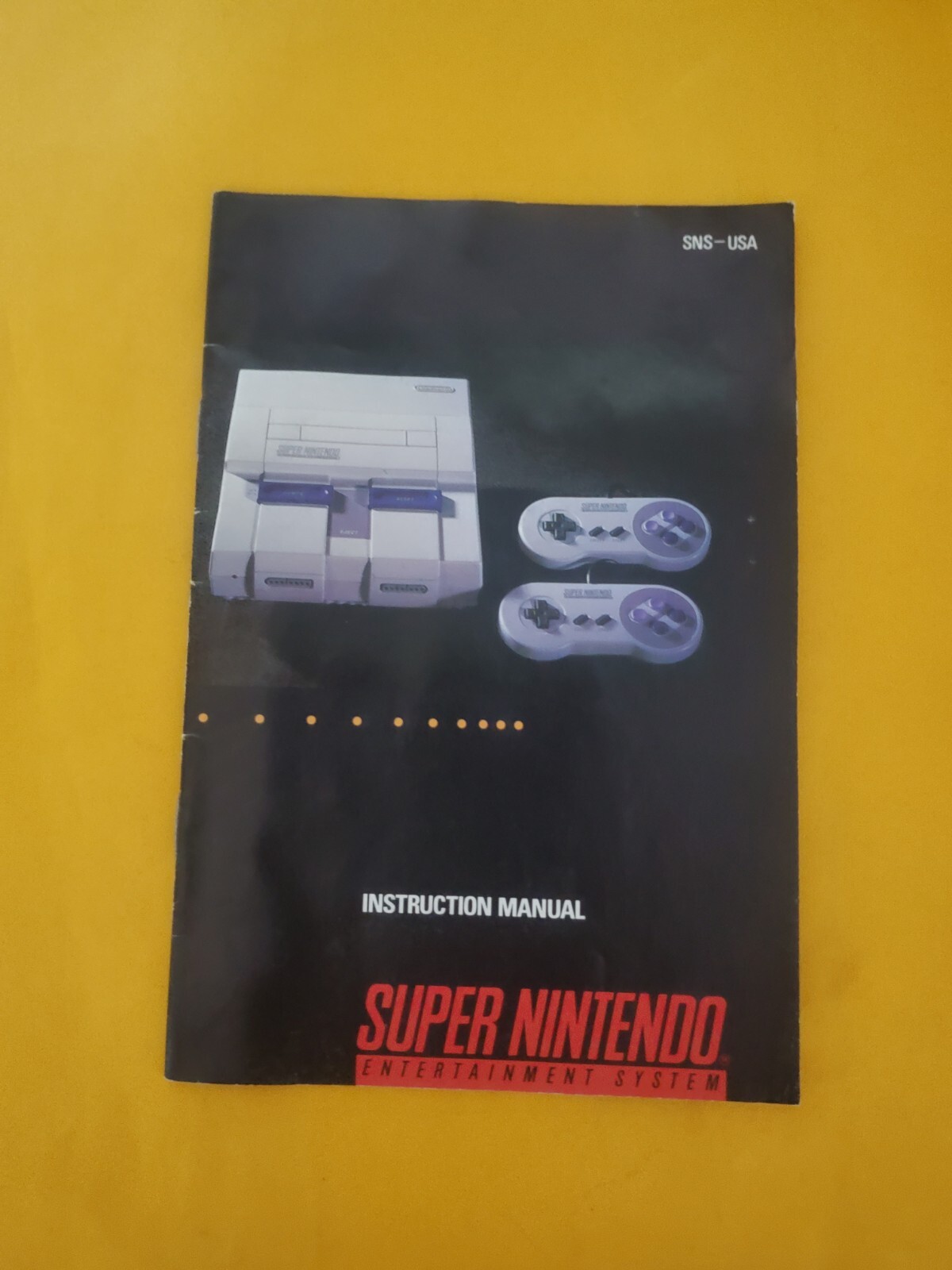 1990s Original Vtg Super Nintendo Instruction Manual