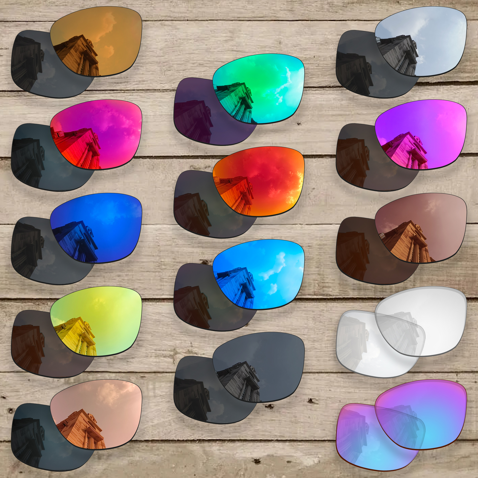 hdhut Anti-Scratch Polarized Replacement Lenses for-Oakley Frogskins Mix 9428