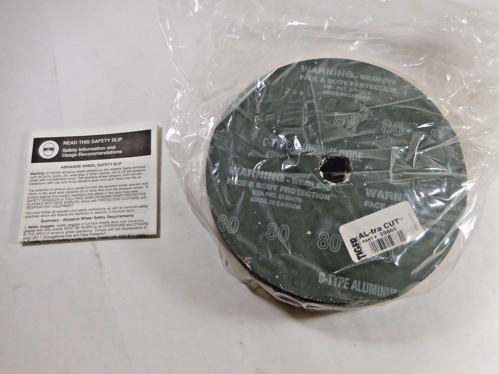 Weiler Tiger Abrasives 59865, 7" X 7/8" AL-tra Cut Disk 80 Grit (QTY 25)