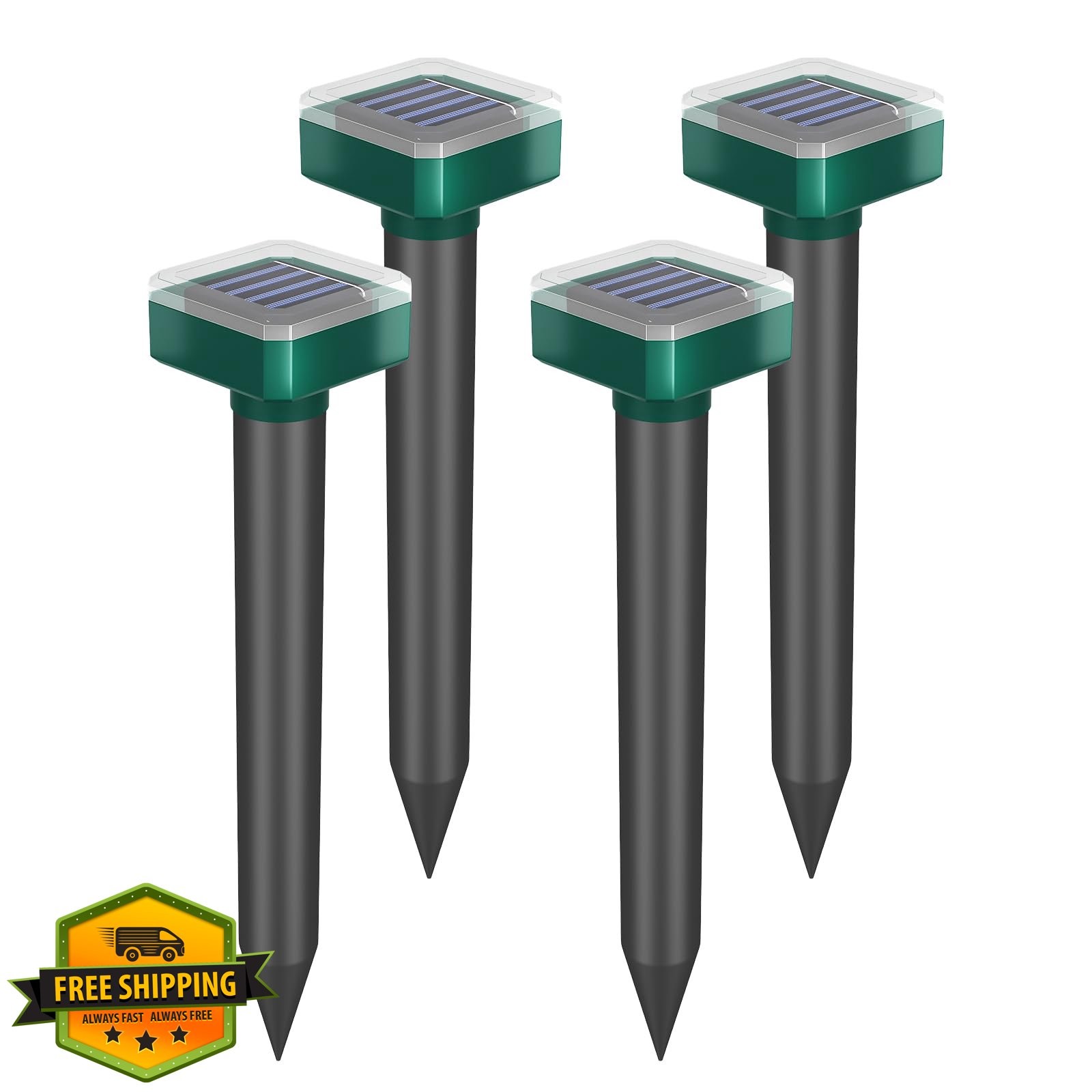 Solar Snake Repellent 8 Pack Yard Sonic Deterrent Waterproof Pet Safe