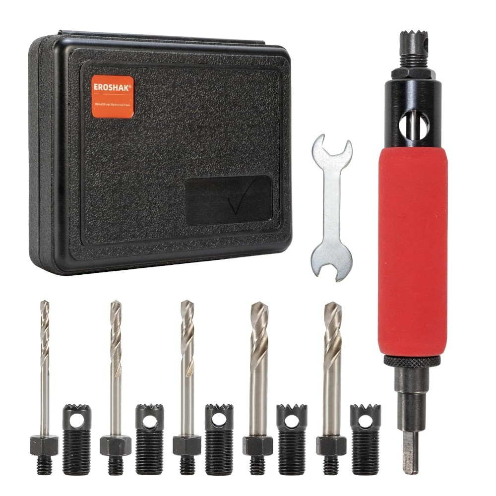 Electric Drill Rivet Removal Adapter for Multiple Size Rivets