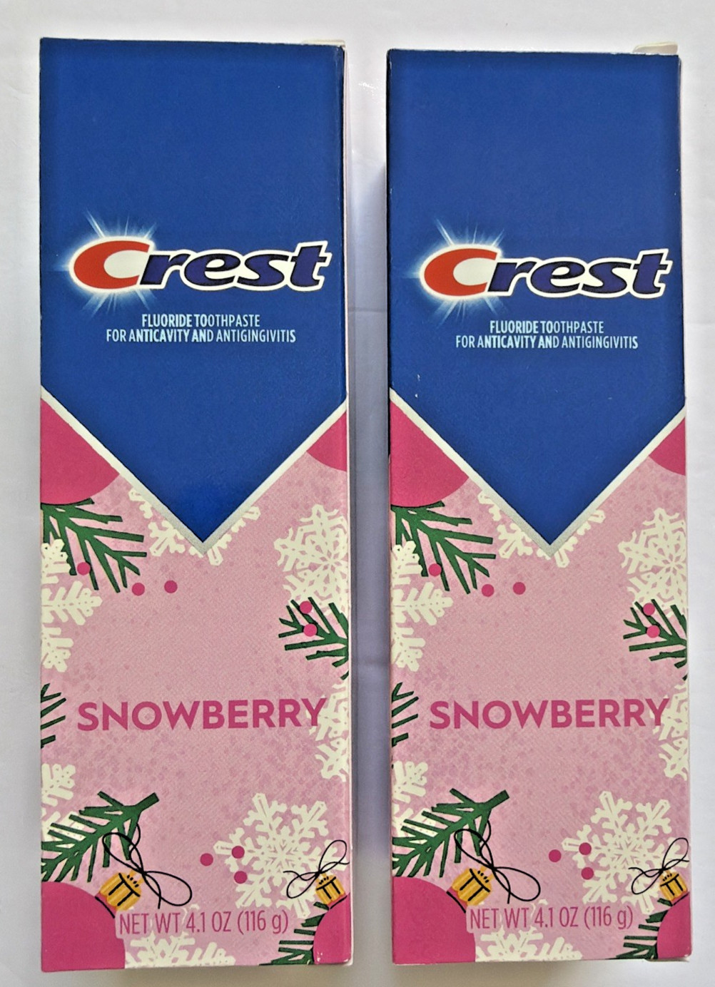 Crest Snowberry Toothpaste NEW Sealed Box Limited Edition 2 Pack Viral NWT