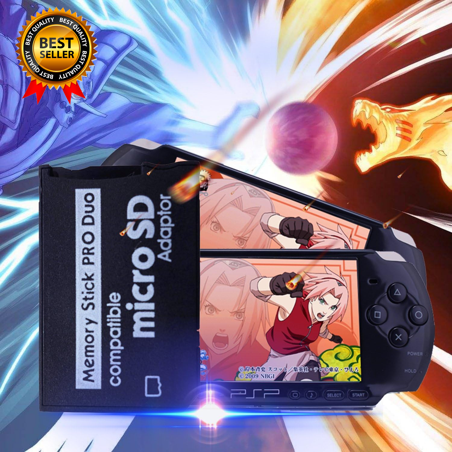 PSP Memory Stick Adapter, Micro SD to Memory Stick PRO