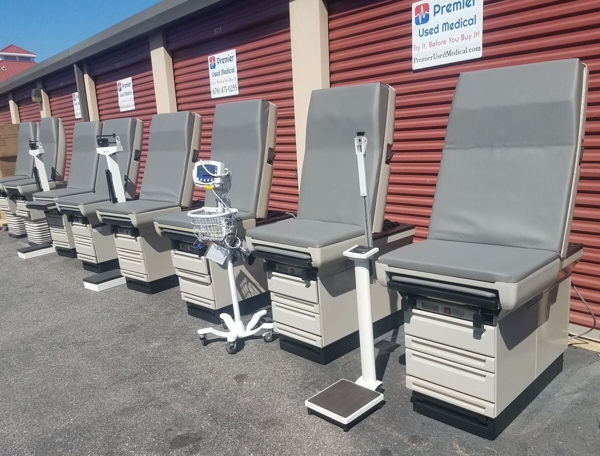 Medical Exam Chair Table Spa New White Upholstery Premier Used Medical Equipment