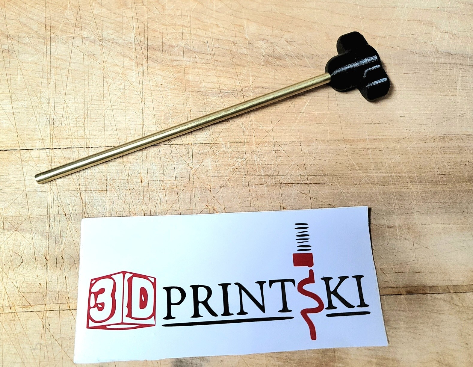 Brass Squib Rod - pistol length -9MM- solid brass rod
