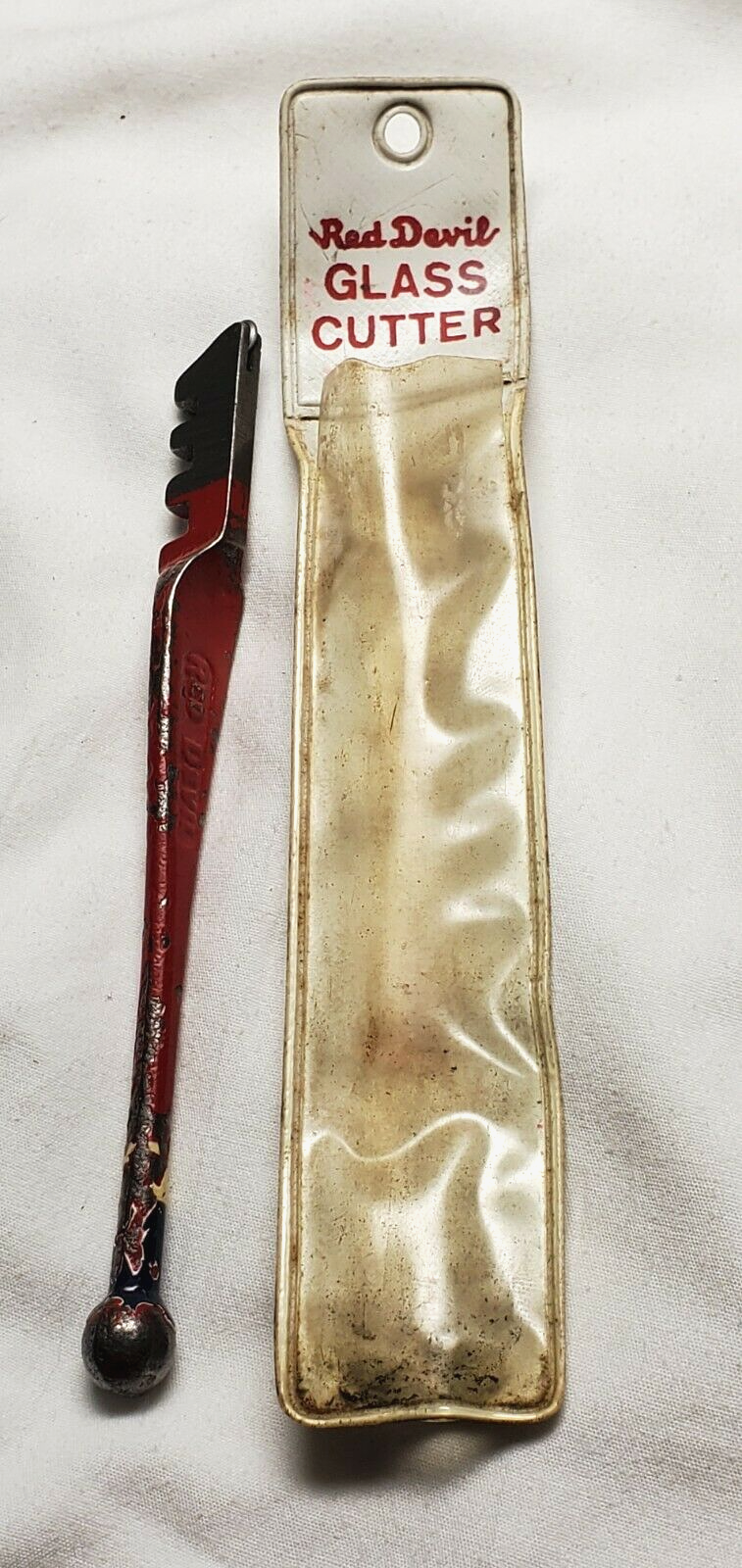 Vintage Original Red Devil USA 5" Glass Cutter