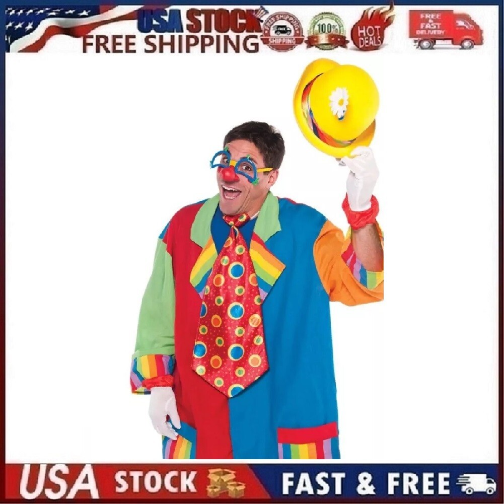 Jumbo Clown Tie Costume Accessory Halloween Dress Up Pretend Play