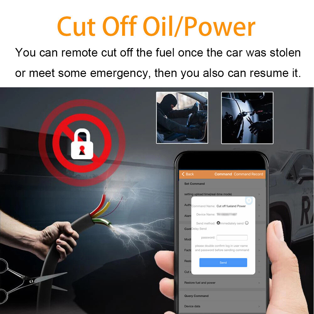 Car GPS Tracker Real-time Tracking Locator Device Remote Control Anti Theft New