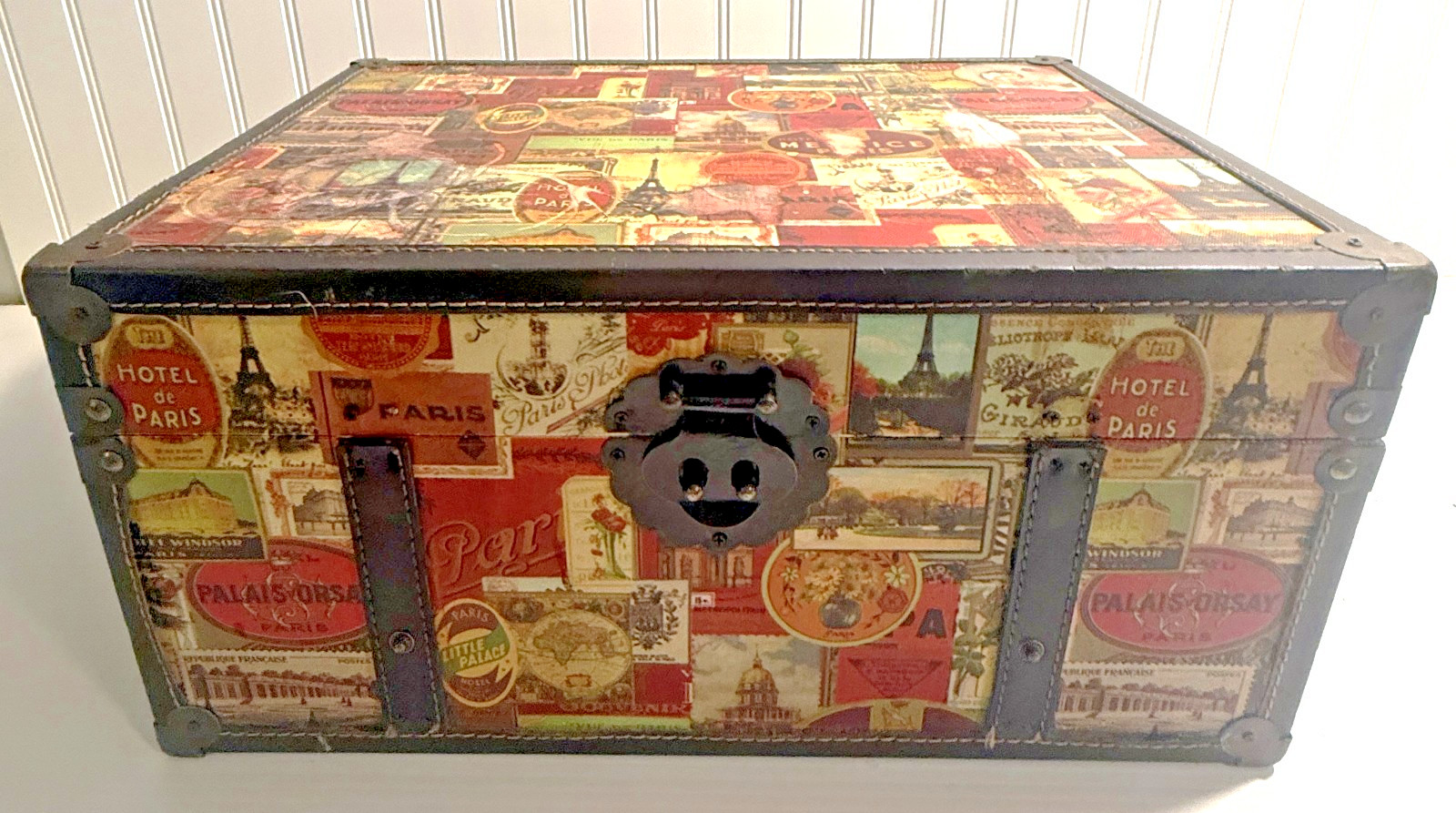 Paris Decor Ross Store Storage Chest Hotel de Paris 17" x 12" x 8"