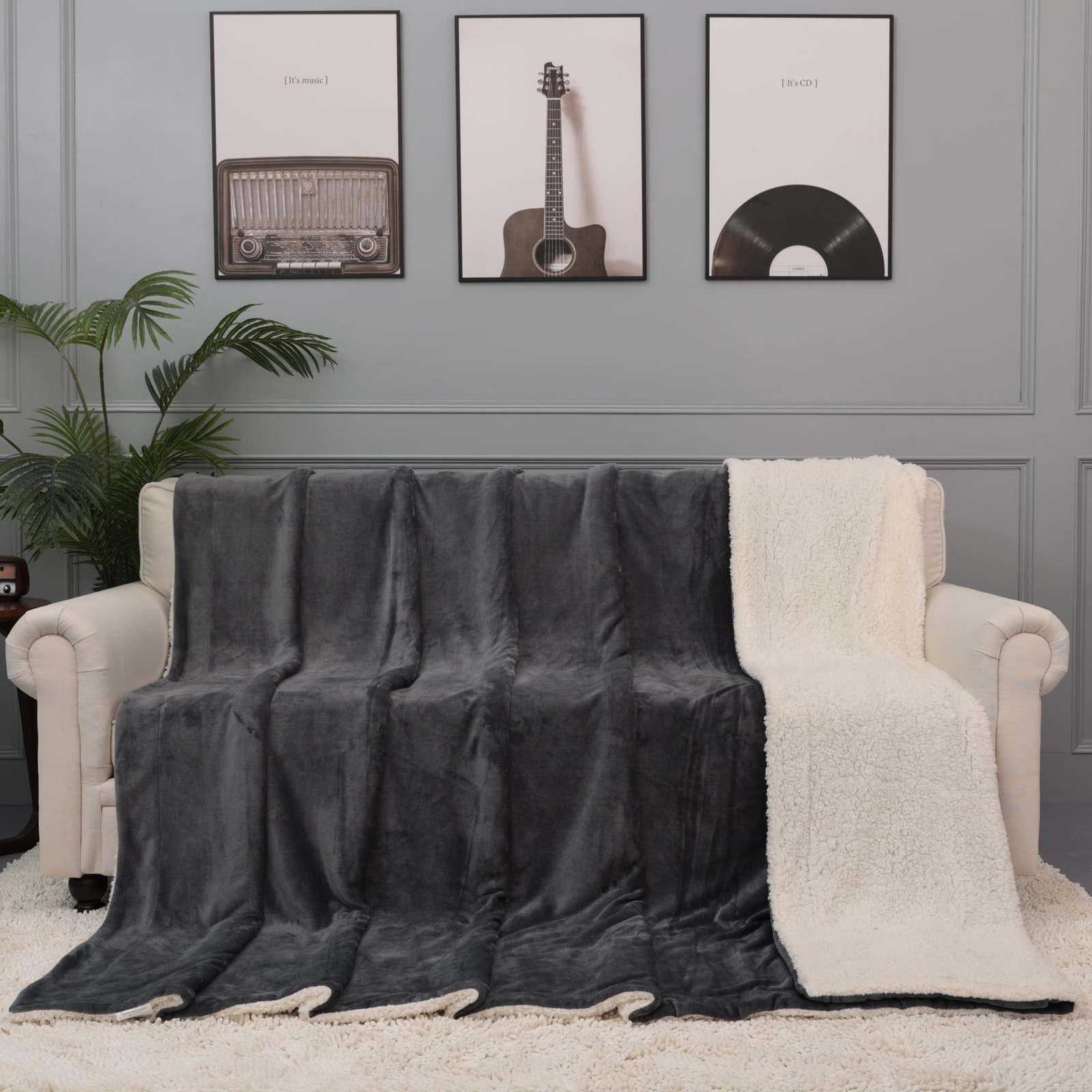 Waterproof Queen Size Blankets for Bed 60'' x 80'', Water Proof and Stain Res...