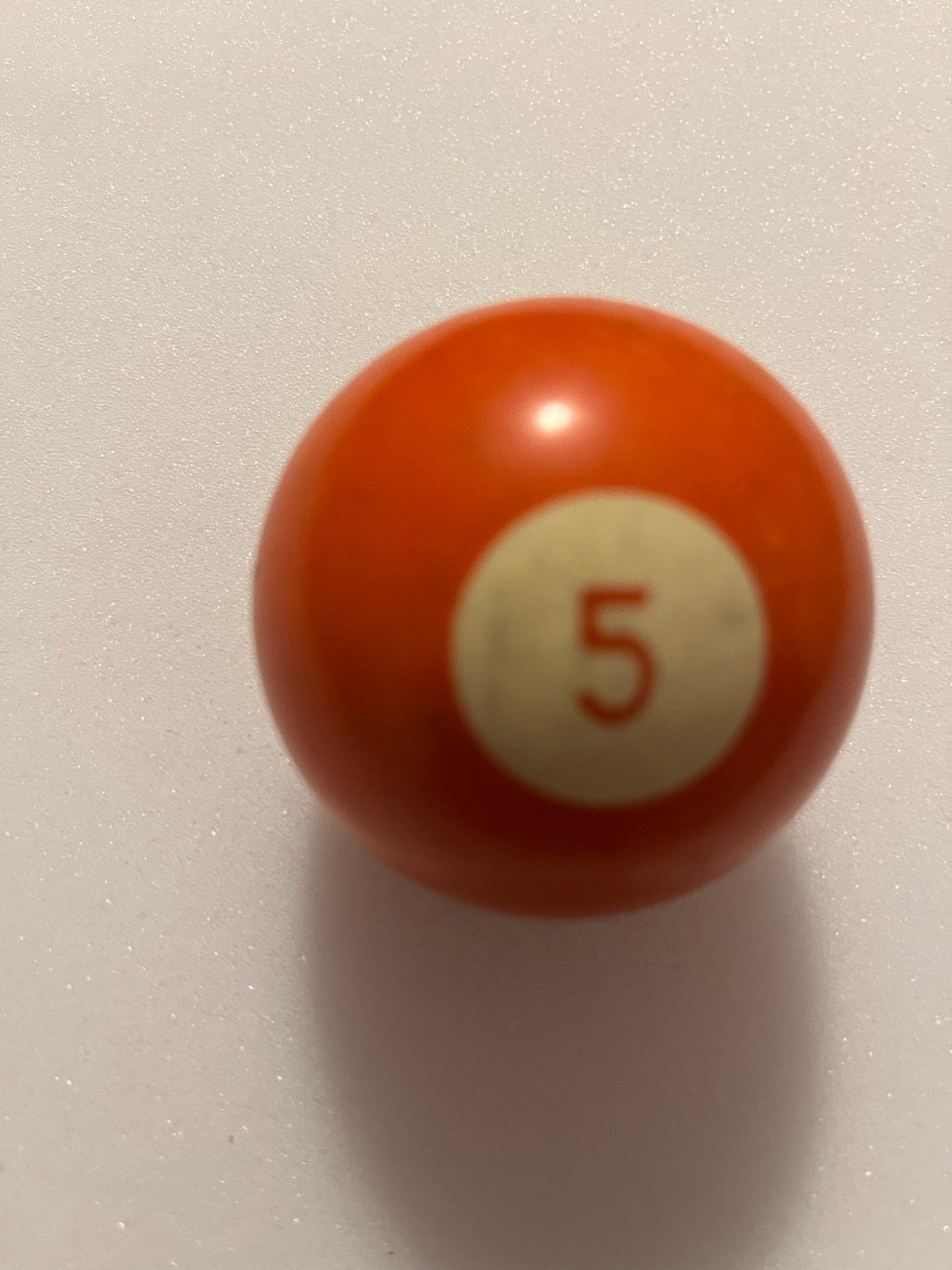 Vintage No. 5 Solid Orange Pool Ball Billiard 2" Replacement (T)