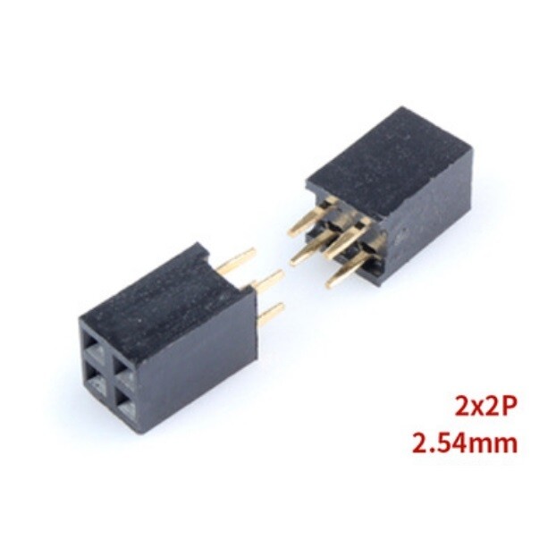 50pcs Spacing of 2.54mm Double row female seat Female socket 2 * 2P/2 * 3P