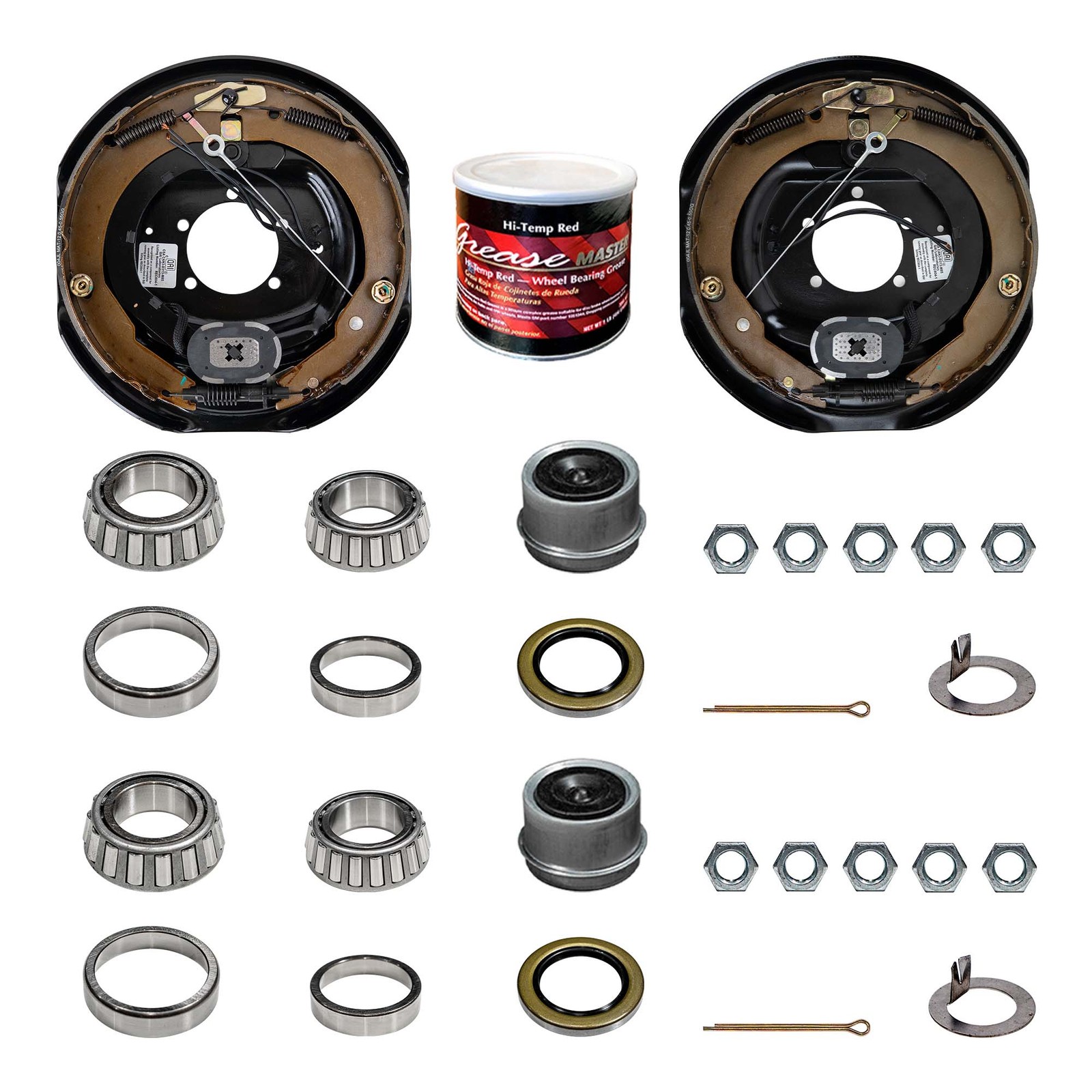 6000 lb Trailer Axle Electric Brake Complete Replacement Kit - 12" x 2"