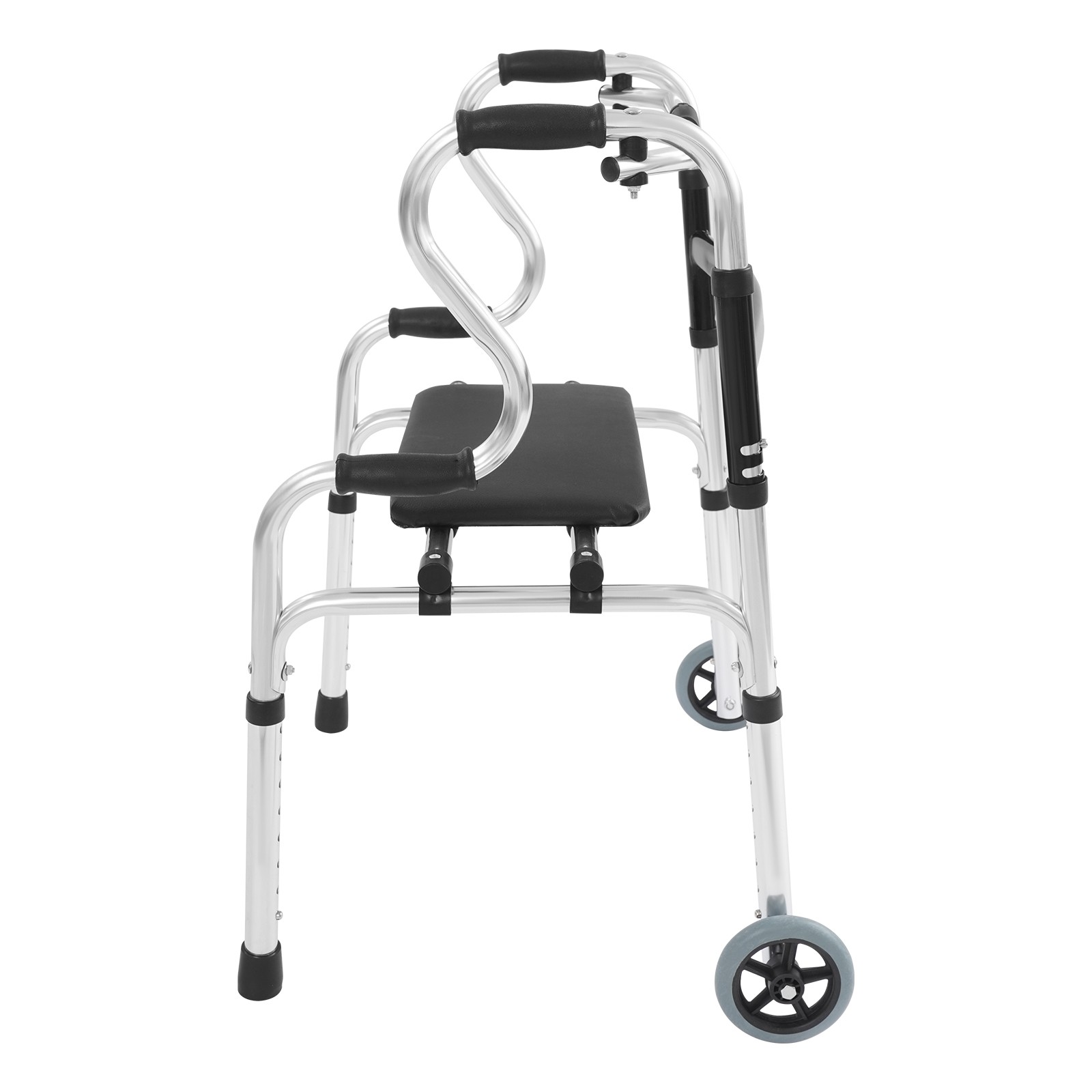 Adjustable Walker With Wheels Foldable Walker For Seniors Stand Up Walker