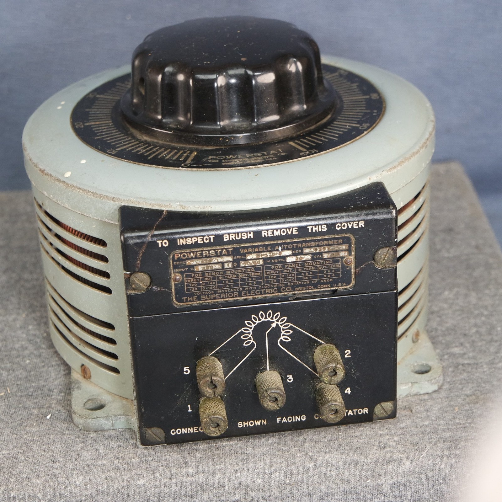 Superior Electric Powerstat 136 Variable Transformer 20 Amp 120 In 0-140 VAC Out