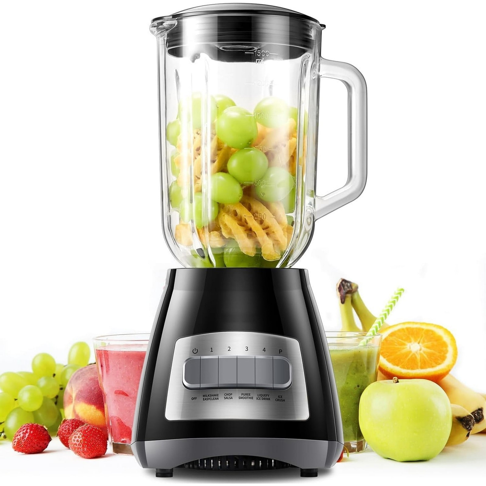 Blender Glass Stainless Steel 700W Ice Crusher Smoothie Maker Universal Mixer