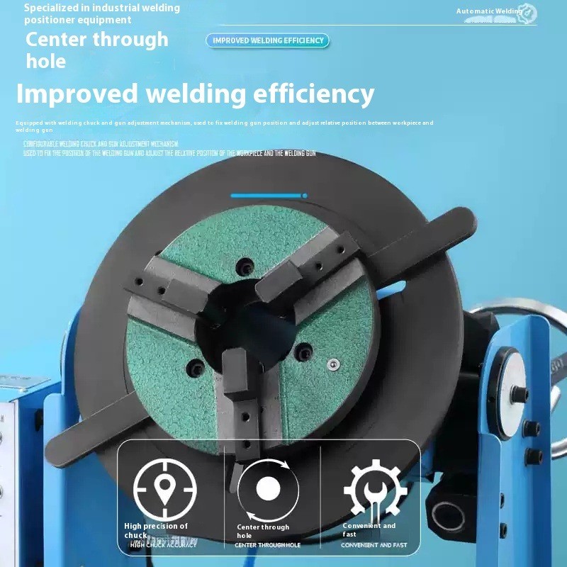 30kg Automatic Rotating Flange Pipe TIG Welding Foot-Operated Welding Turntable