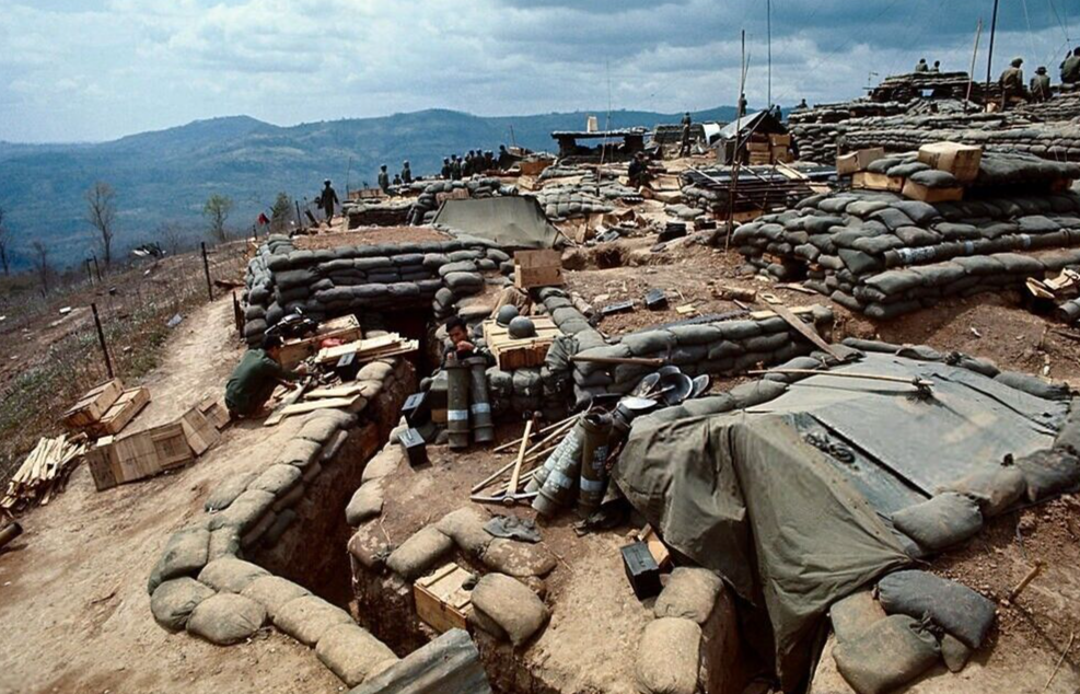 Vietnam War Photo -- Hill Top Trenches