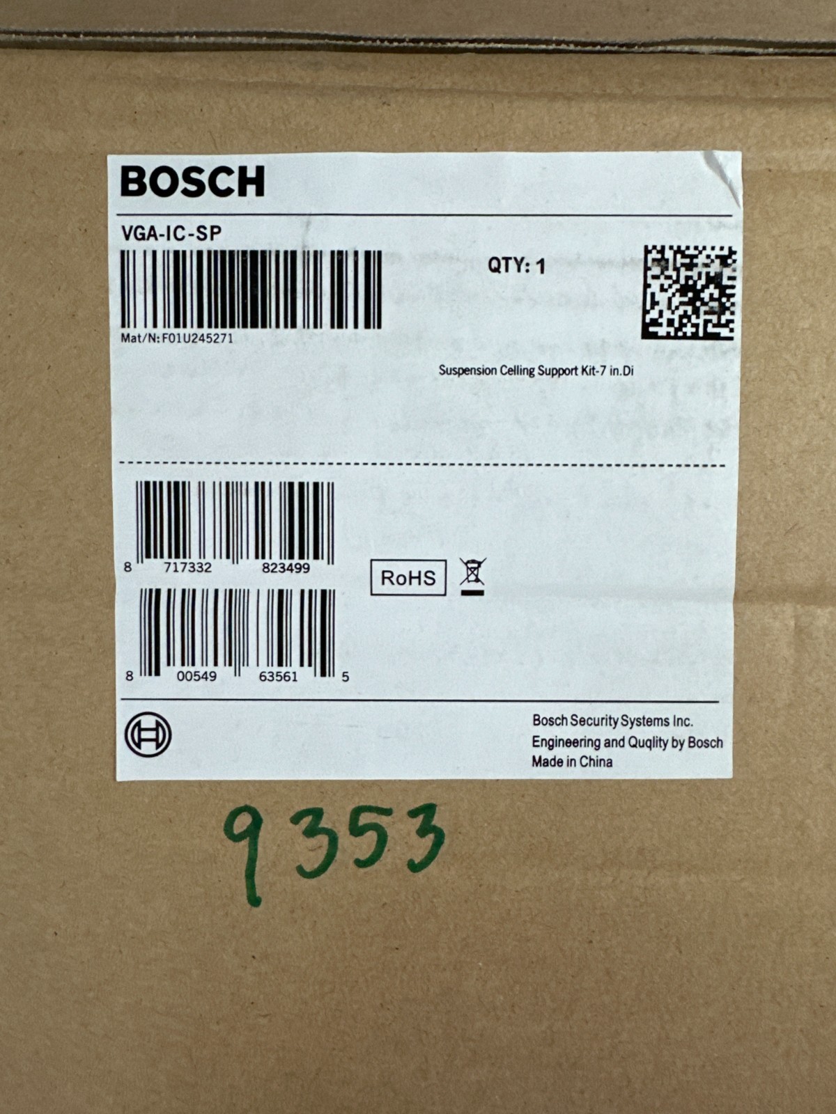 BOSCH VGA-IC-SP F01U245271 SEALED BOX