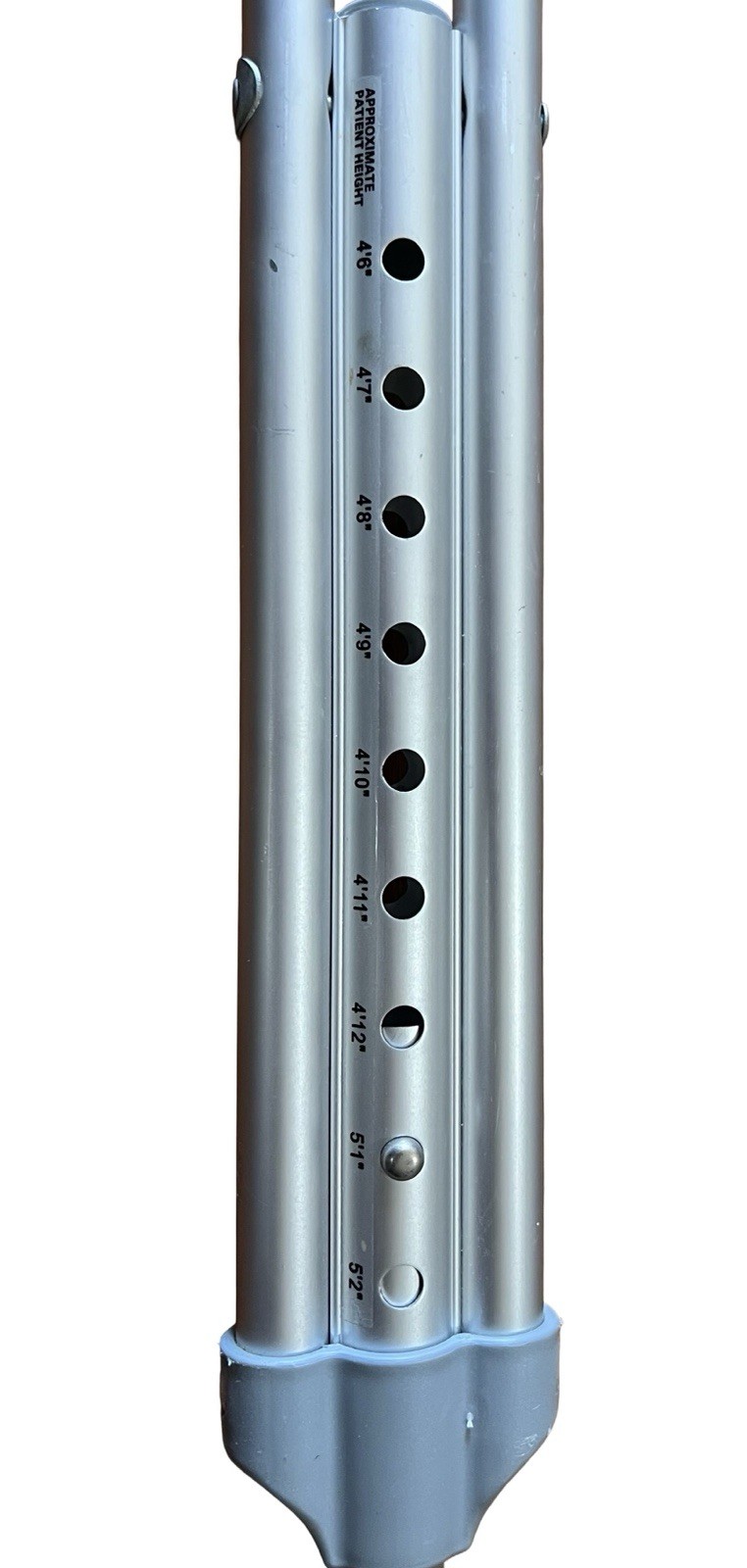 Lightweight Aluminum Crutches, for Patients 4’6”–5’2” Adjustable EUC