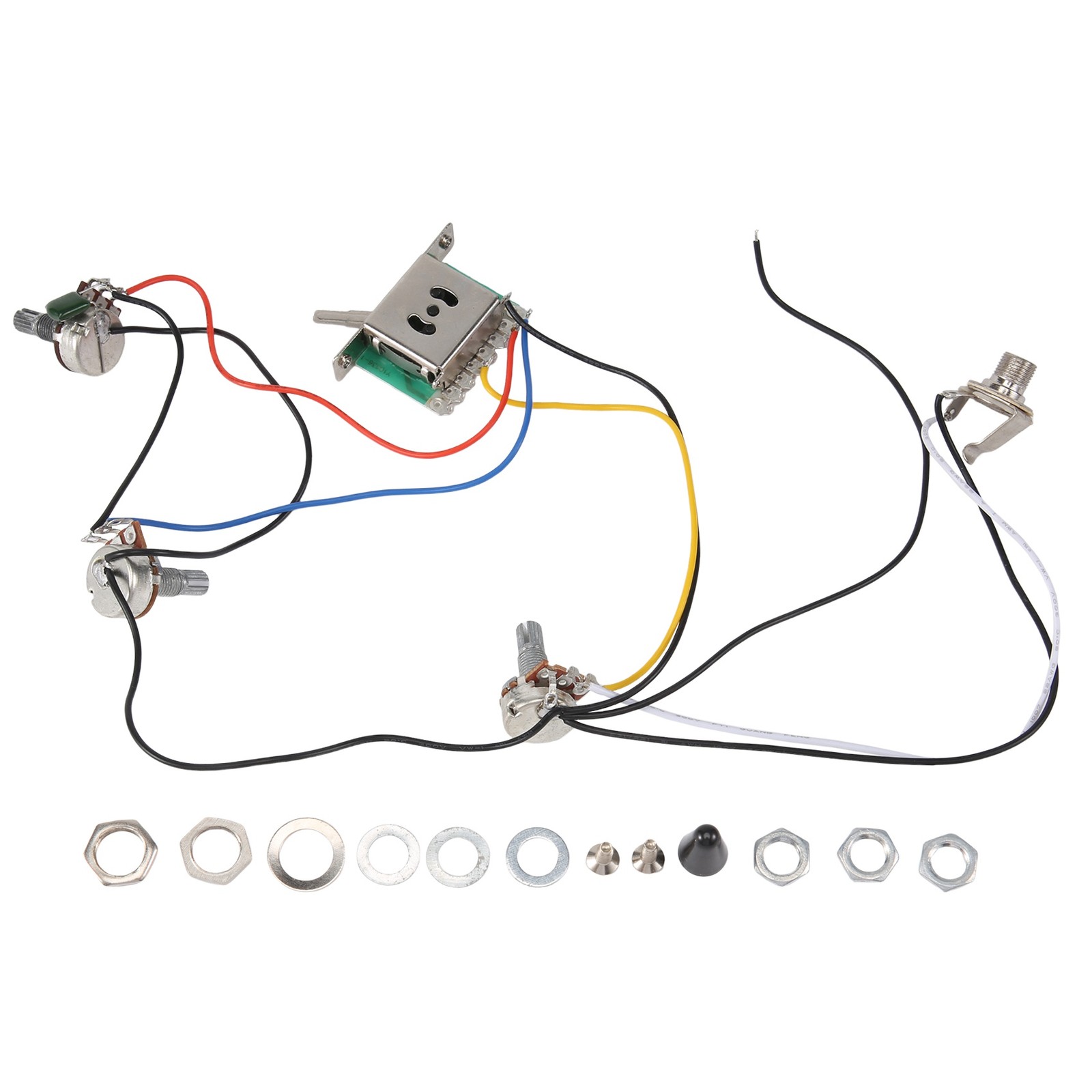 Pots For  Guitar PreWired 1 Volume 2 Tone Control 5 Way  3-500K Pot X3H57108
