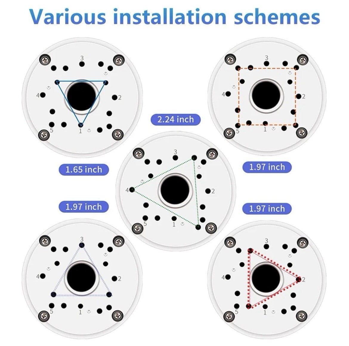 Camera Junction Box Mount Bracket for Security Cameras - 3 Pack