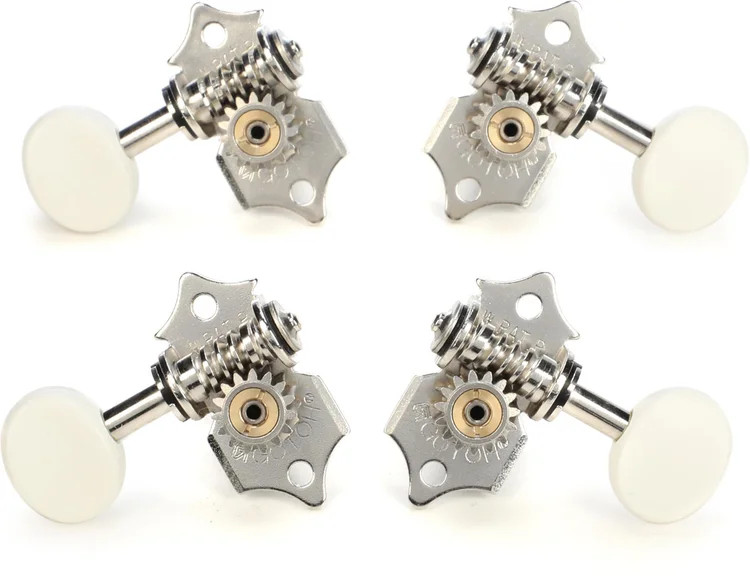 Gotoh UK700 Ukulele Tuners - Nickel with White Buttons