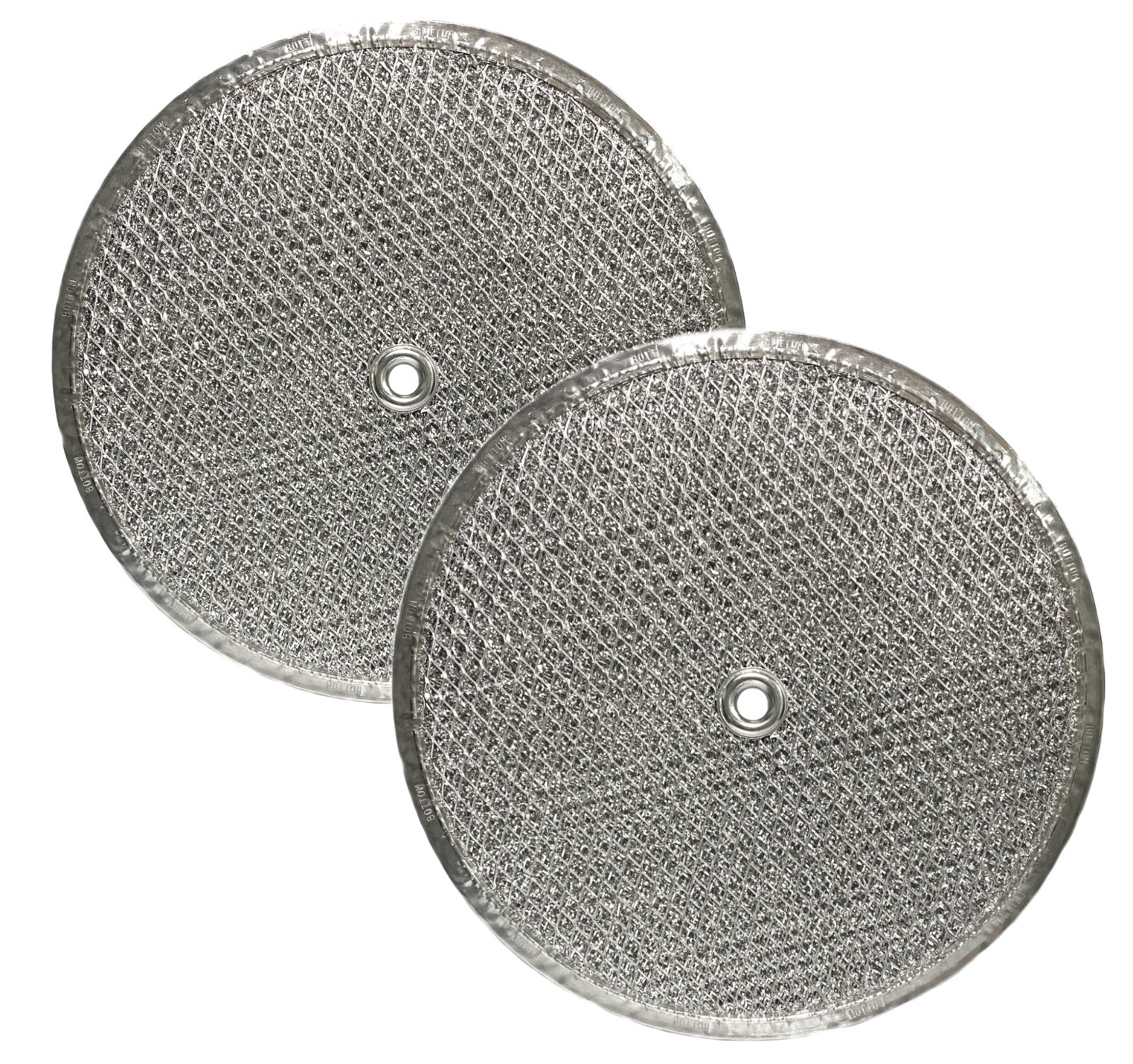 2-Pack RANGE HOOD EXHAUST FAN GREASE FILTERS 9.5" ROUND WITH CENTER HOLE BY AFF