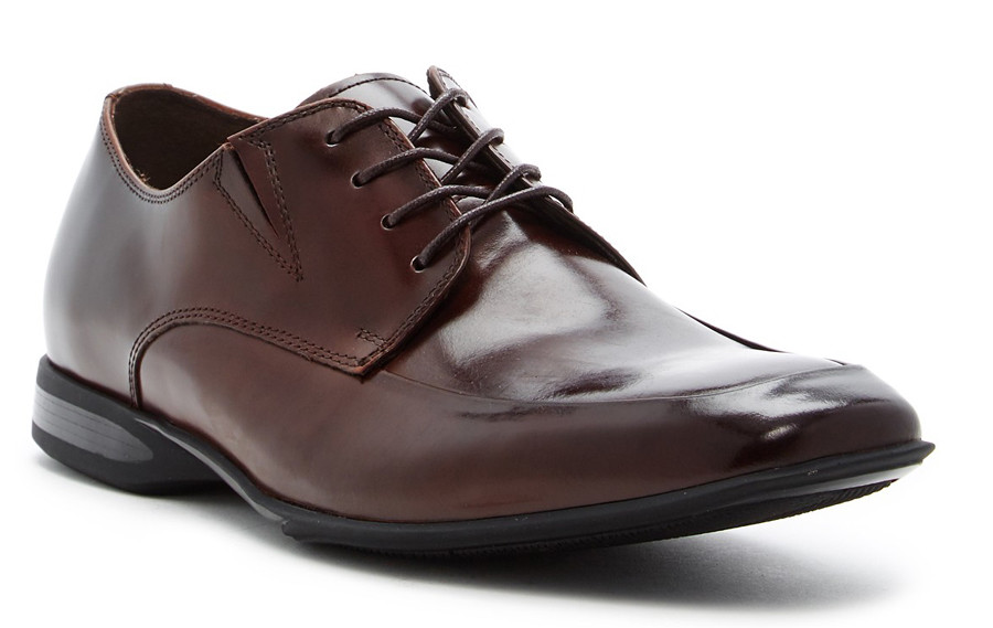 New Kenneth Cole Reaction Sharp Humor Apron Toe Derby Leather Men Shoes  Sz 10 B