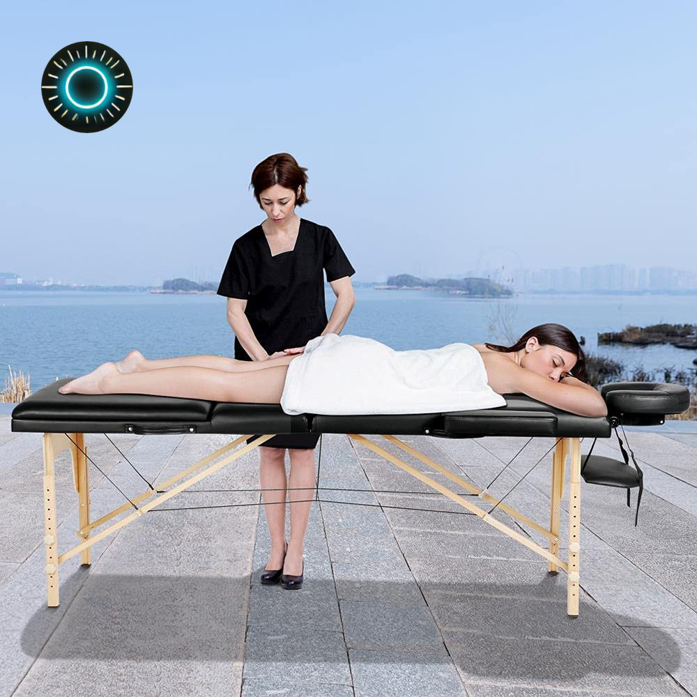 Yaheetech Massage Tables Portable Adjustable Massage Bed Foldable Spa Lash