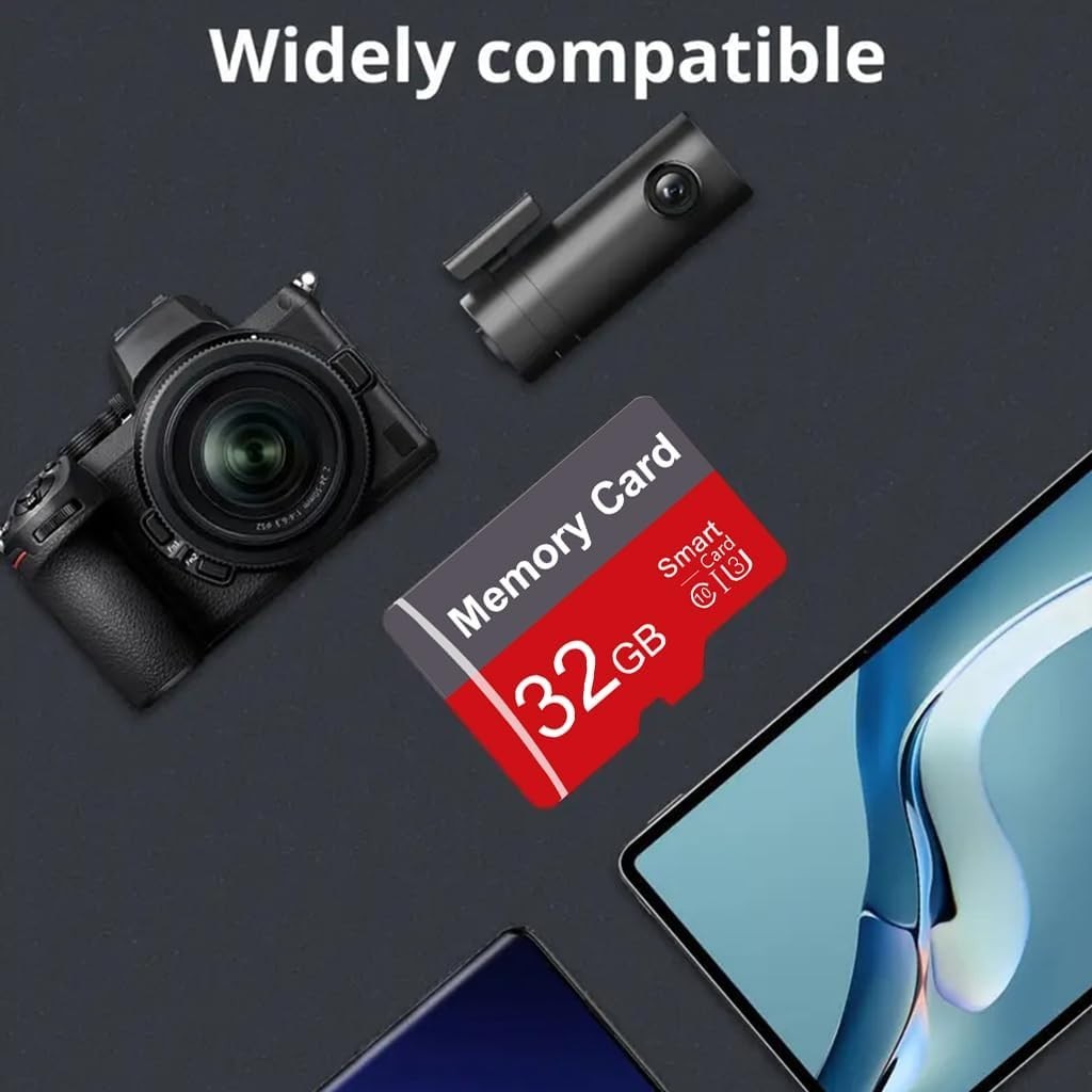 2 Pack Memory Card 32GB with Adapter, High Speed TF Card, UHS-I C10 A1 Memory...