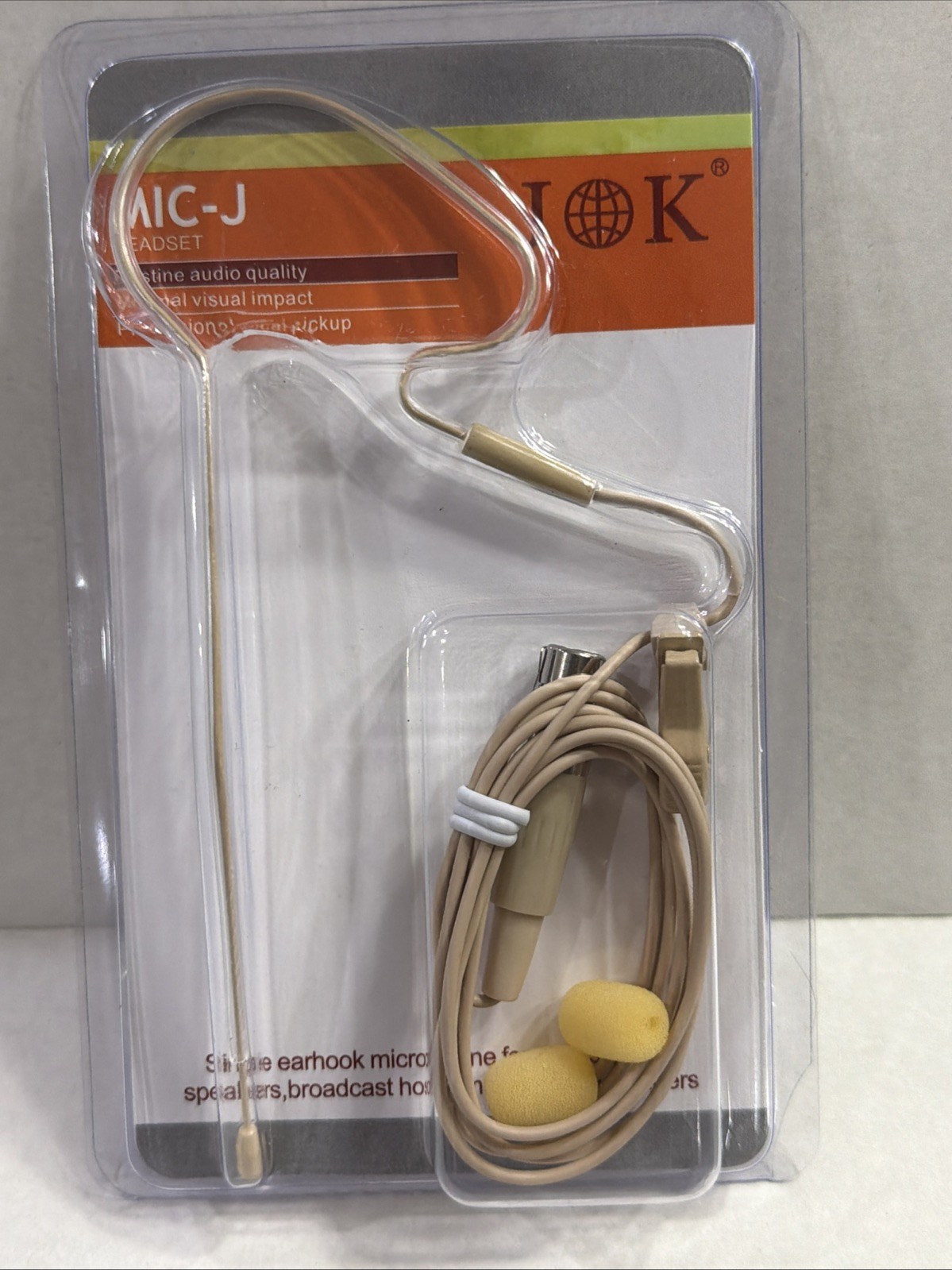 NEW JK MIC-J  Earhook  Headset Microphone, NEW FREE SHIPPING