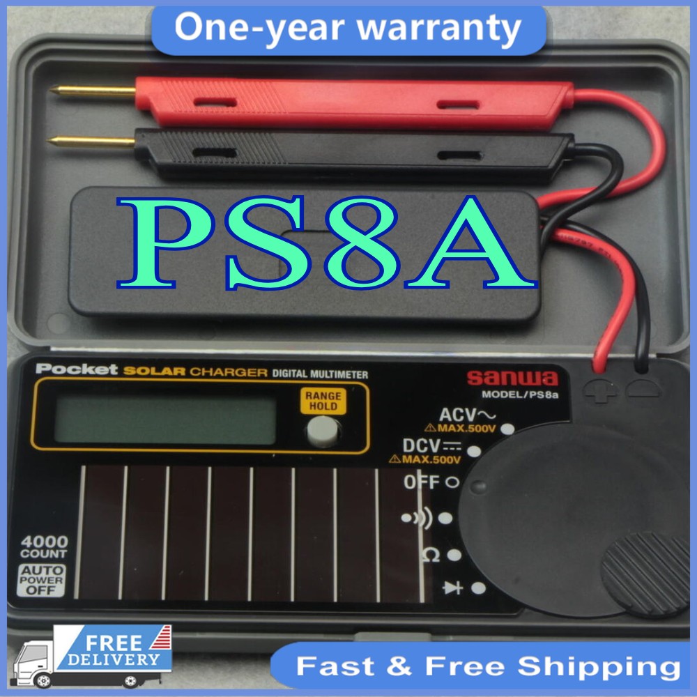 1PCS NEW PS8A Sanwa PS8A Solar Battery Pocket size Multimeter DMM 0.7% Fast Ship