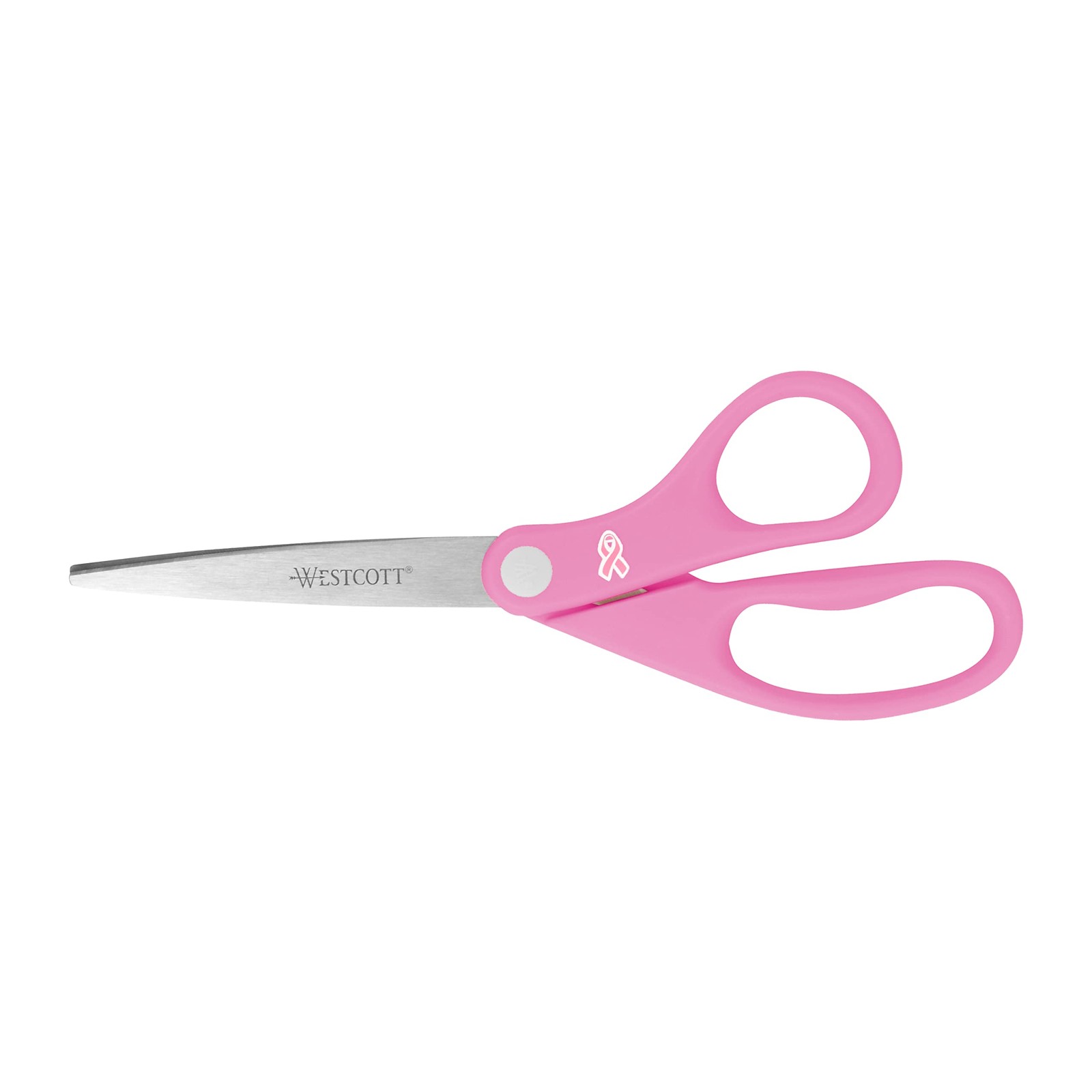 Westcott 15387 8-Inch Pink Ribbon Stainless Steel Scissors For 8 W in,