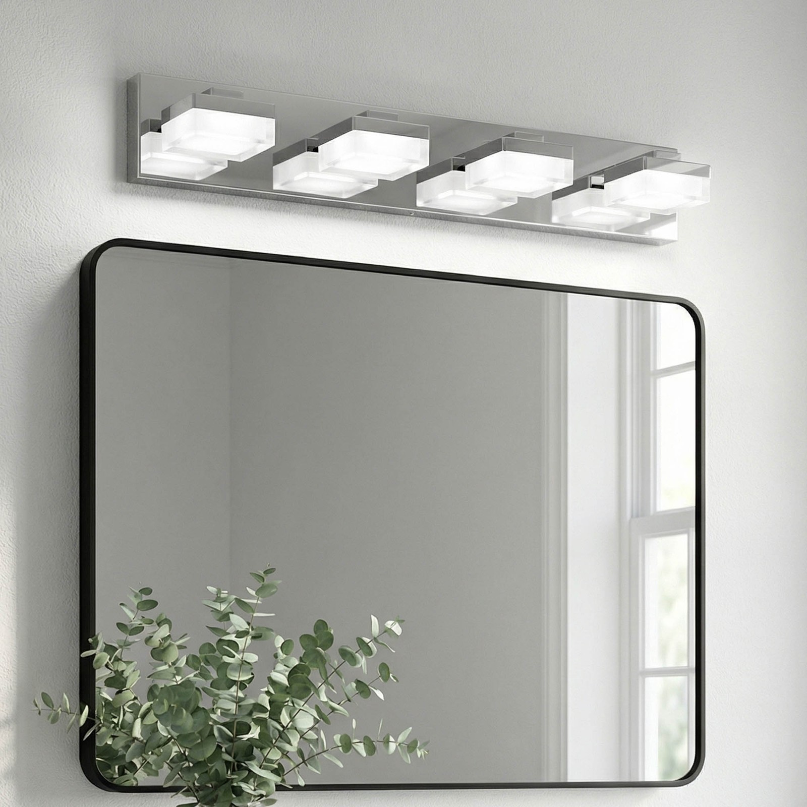 25" LED Vanity Light Modern Chrome Wall Lamp Bathroom Over Mirror Sconce Fixture