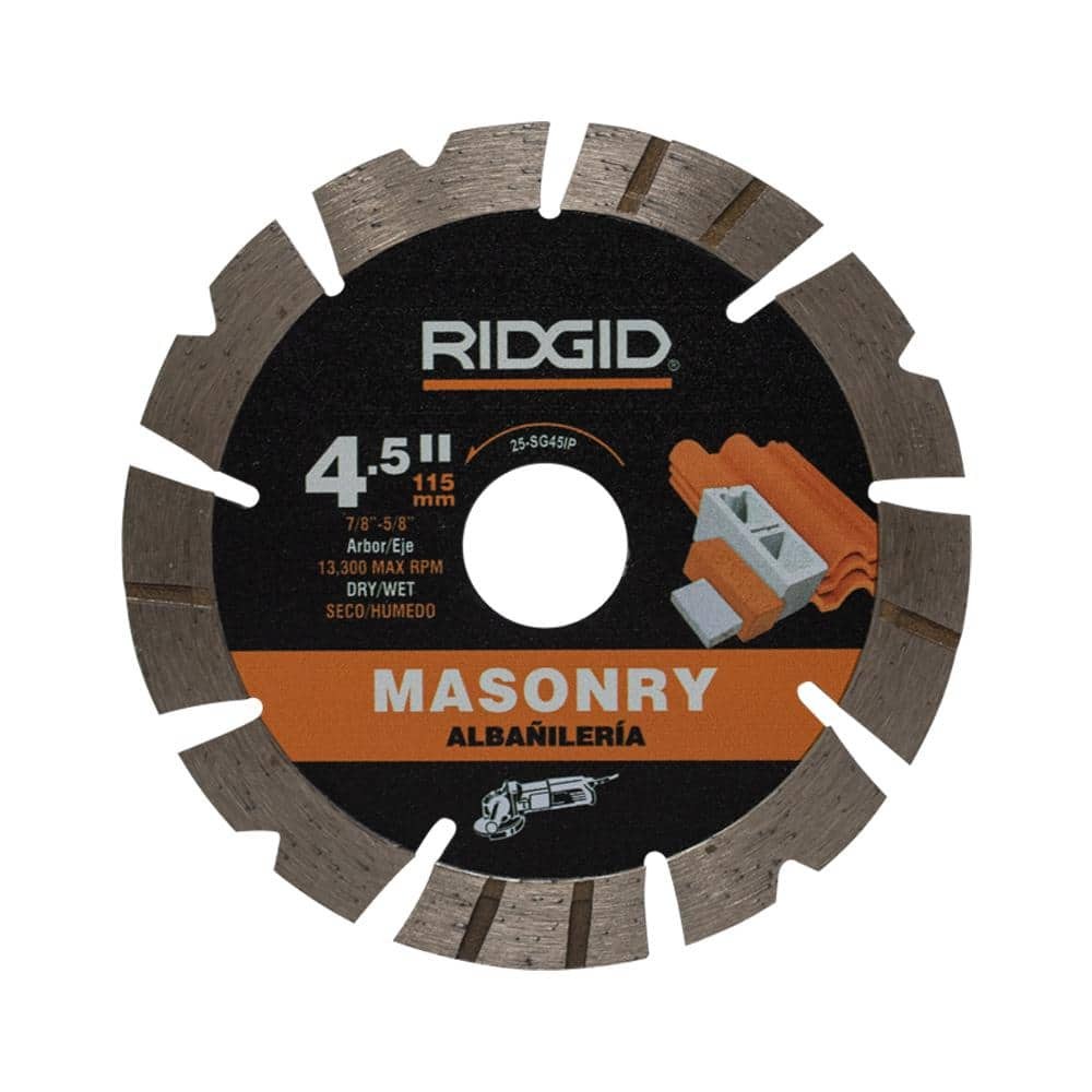 RIDGID 4-1/2 in. Masonry Cutting Segmented Rim Diamond Blade