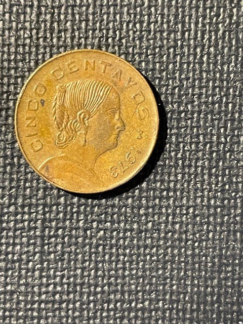 1973 CINCO CENTAVOS MEXICO COIN
