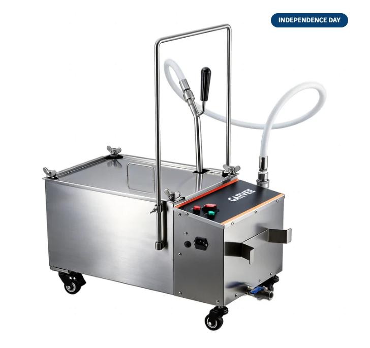 Garvee 38L Commercial Oil Filtration System 10 Gal Mobile Filter 304 Stainless