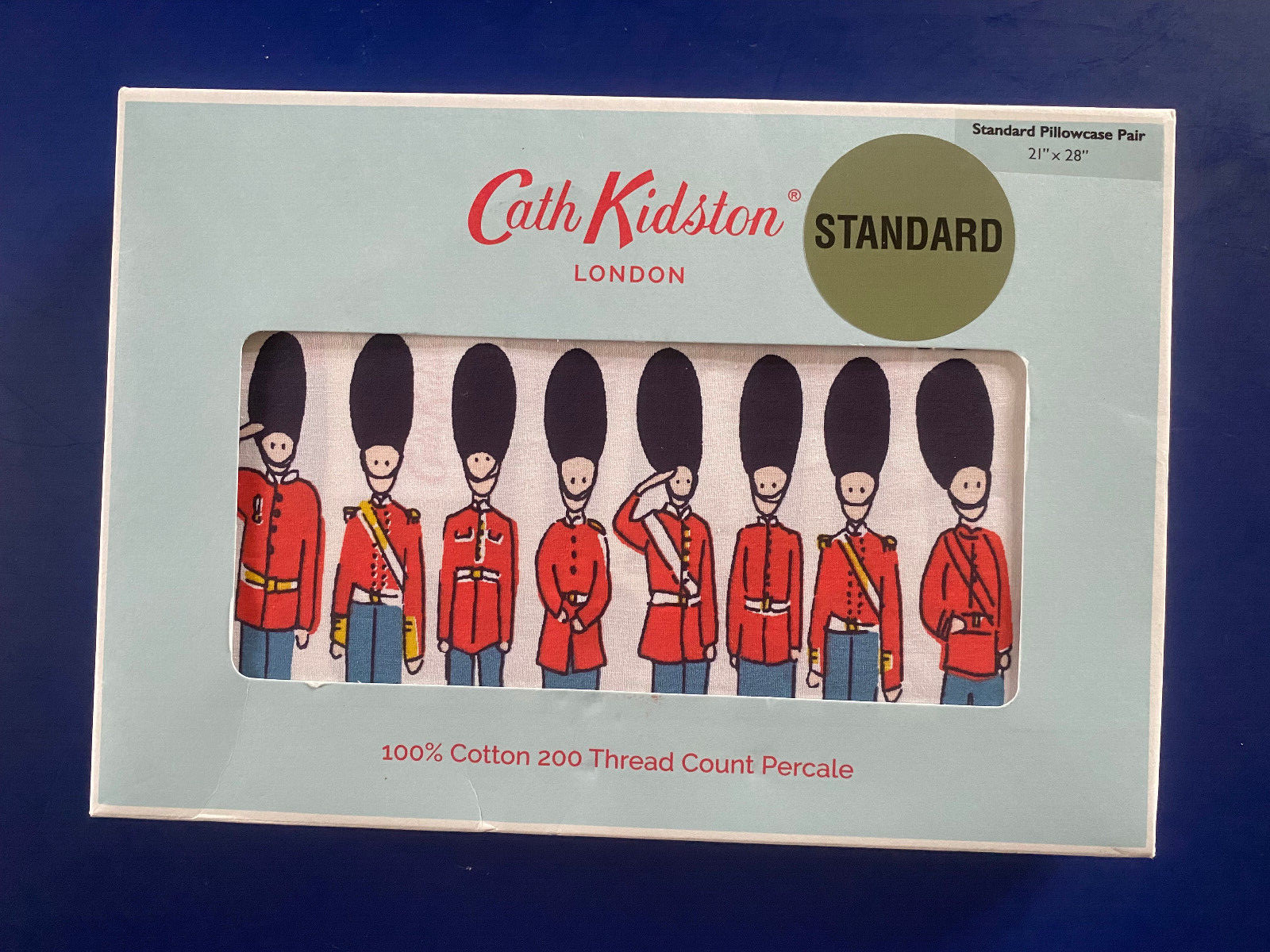 NEW Cath Kidston London Guards Pair Pillow Cases - Standard