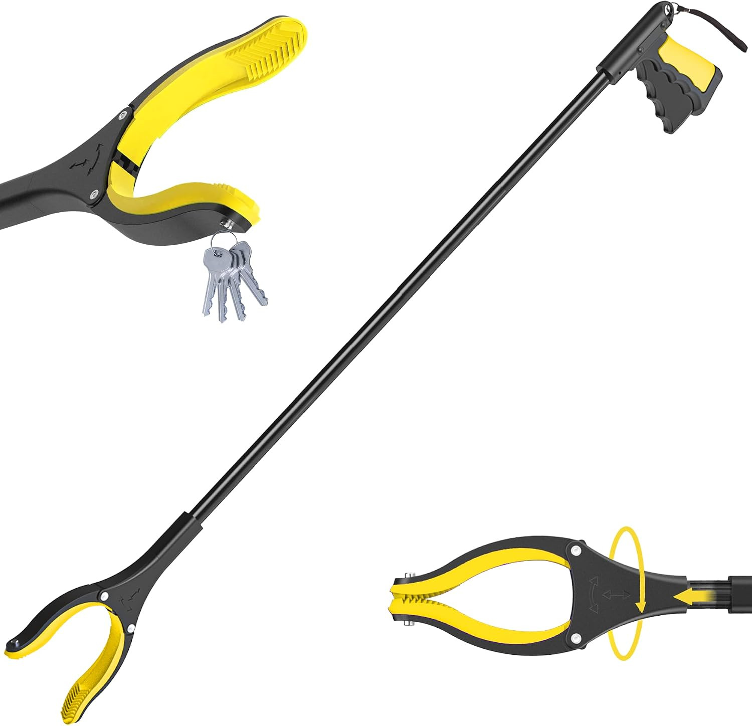 59 Inch Extra Long Grabber Reacher Tool，Pick up Stick for Seniors with Strong Gr