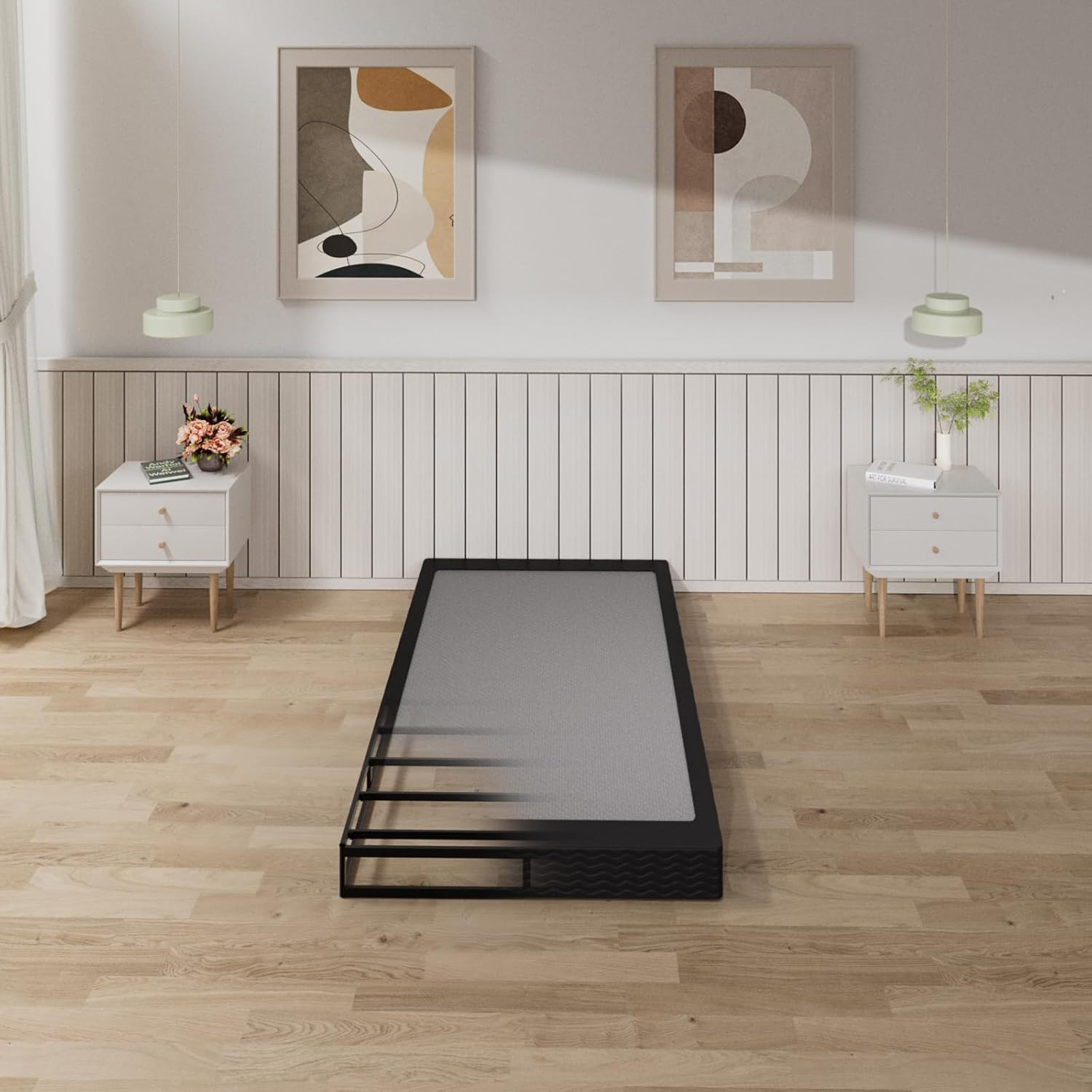 Box Spring for Twin Bed, 5 Inch Twin Box Spring Only, Strong Metal Frame Mattres