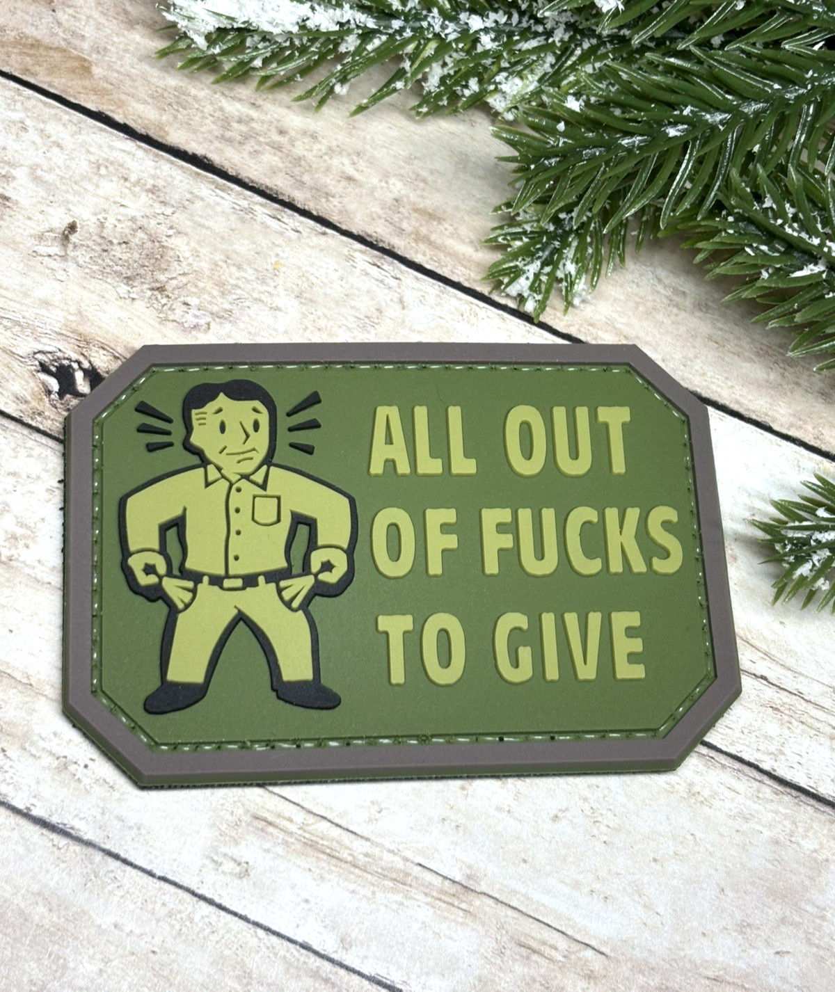 PVC Tactical Patch - All Out Of F**ks Patch - Funny Satire Morale Patch